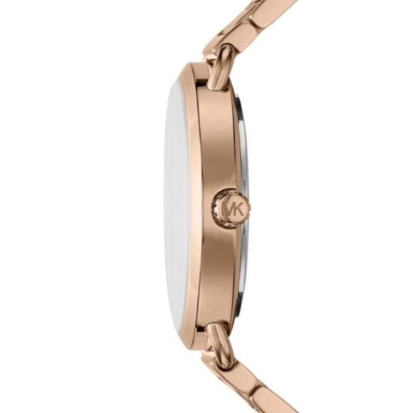 Michael Kors Portia Rose Gold Pink Heart Watch in Box 36mm - Picture 2 of 13